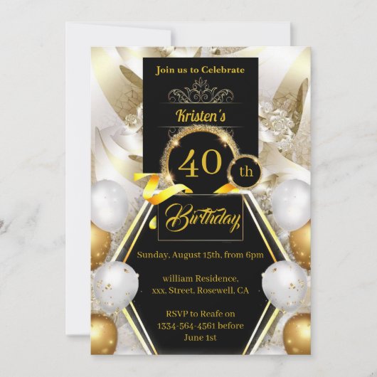 Einladung zum Geburtstag (Vorderseite)