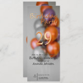 Einladung zum Geburtstag (Vorne/Hinten)