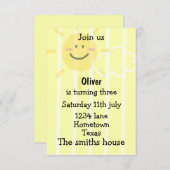 Einladung zum Geburtstag (Vorne/Hinten)