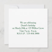 Einladung zum Geburtstag (Rückseite)