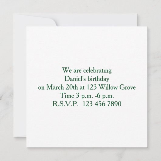 Einladung zum Geburtstag (Rückseite)