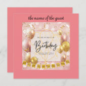 Einladung zum Geburtstag (Vorne/Hinten)