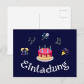 Einladung zum Geburtstag (Vorne/Hinten)