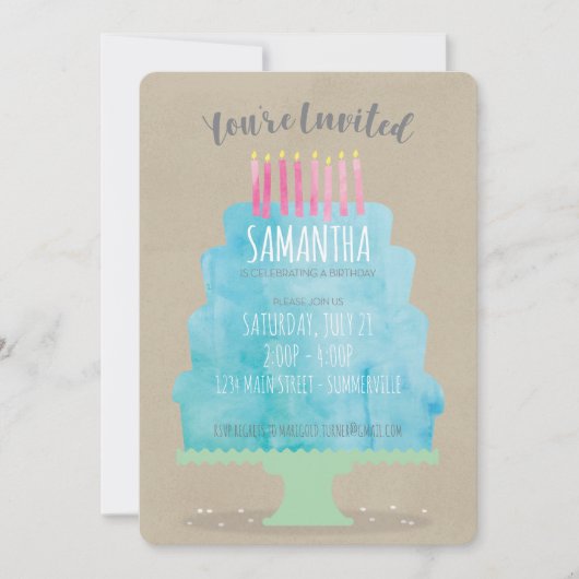 Einladung zum Geburtstag (Vorderseite)