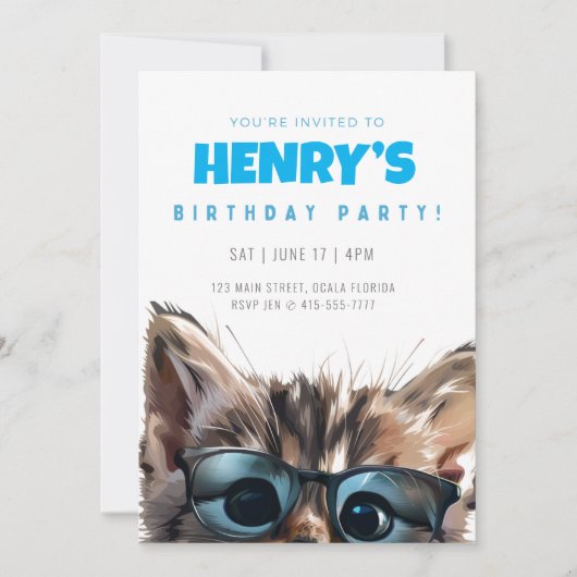 Einladung zum Geburtstag (Vorderseite)