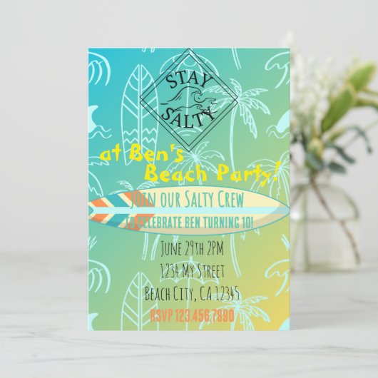 Einladung zum Geburtstag (Stehend Vorderseite)