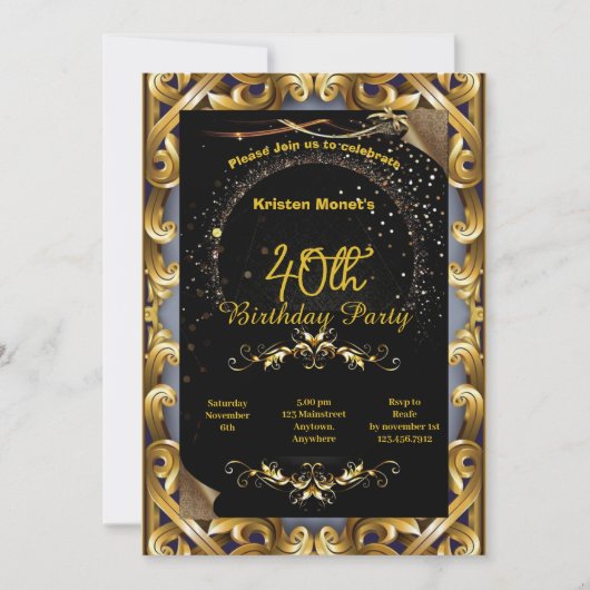 Einladung zum Geburtstag (Vorderseite)