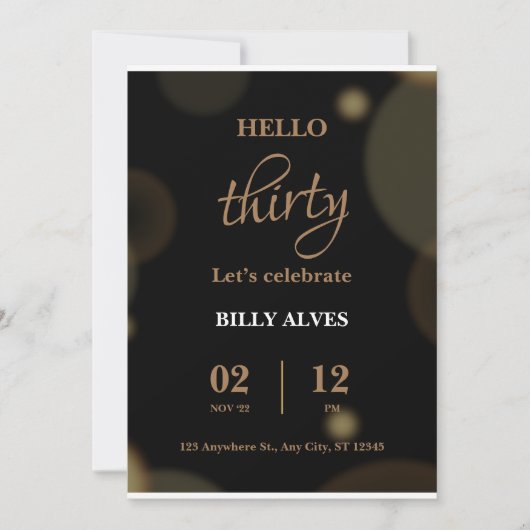 Einladung zum Geburtstag (Vorderseite)