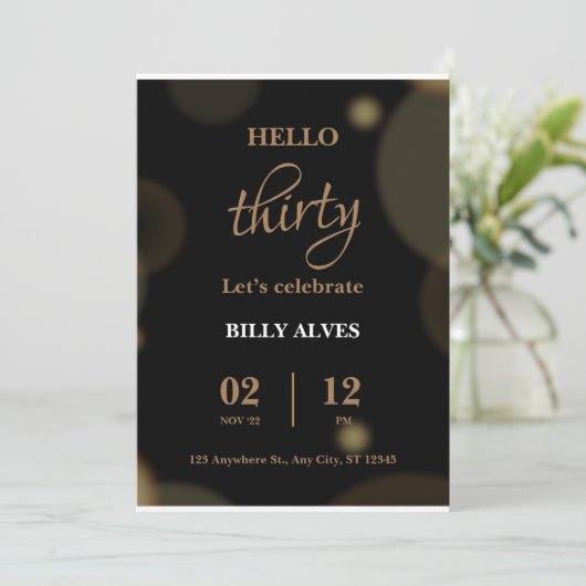 Einladung zum Geburtstag (Stehend Vorderseite)