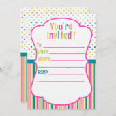 Einladung zum Geburtstag (Vorne/Hinten)