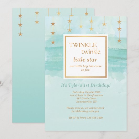 Einladung zum Geburtstag (Vorne/Hinten)