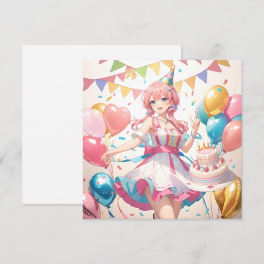 Einladung zum Geburtstag (Vorne/Hinten)