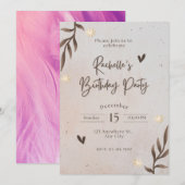 Einladung zum Geburtstag (Vorne/Hinten)