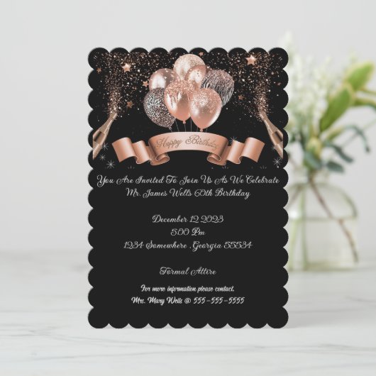 Einladung zum Geburtstag (Stehend Vorderseite)