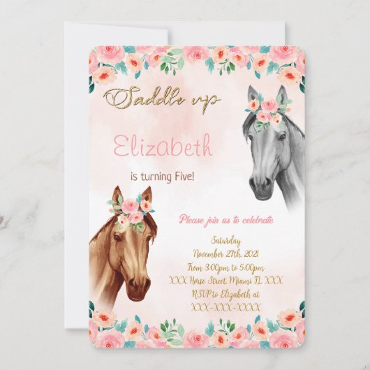 Einladung zum Geburtstag (Vorderseite)