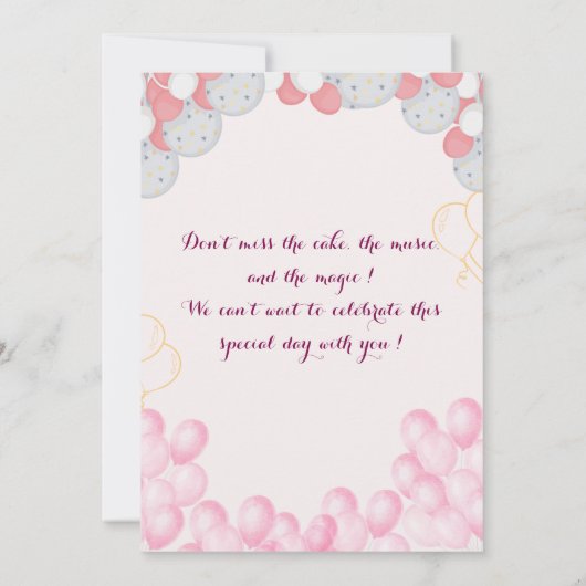 Einladung zum Geburtstag (Rückseite)