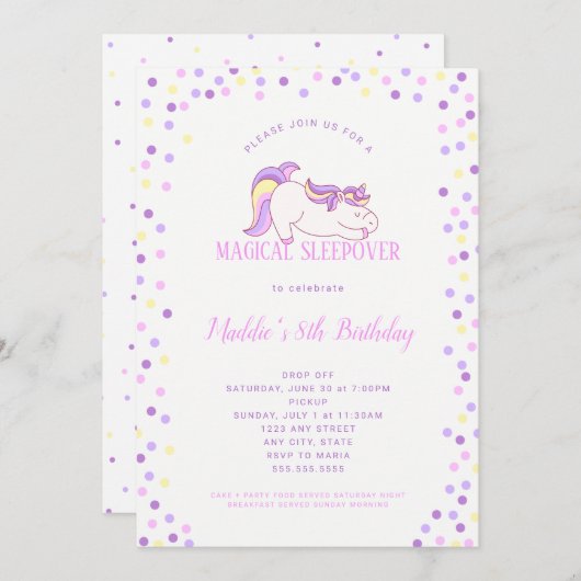 Einladung zum Geburtstag (Vorne/Hinten)