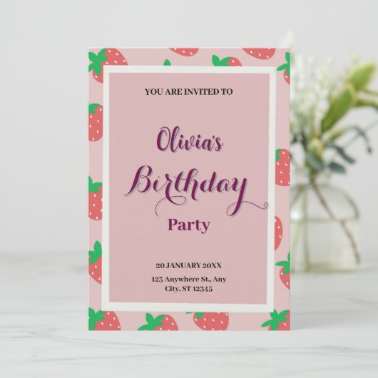 Einladung zum Geburtstag (Stehend Vorderseite)