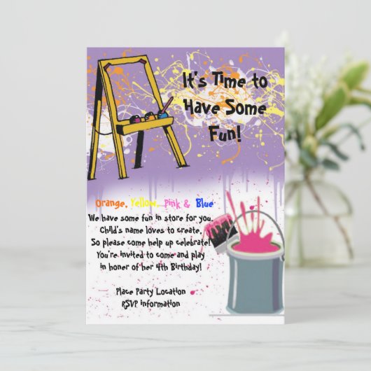 Einladung zum Geburtstag (Stehend Vorderseite)