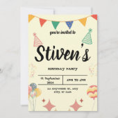 Einladung zum Geburtstag (Vorderseite)