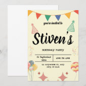 Einladung zum Geburtstag (Vorne/Hinten)