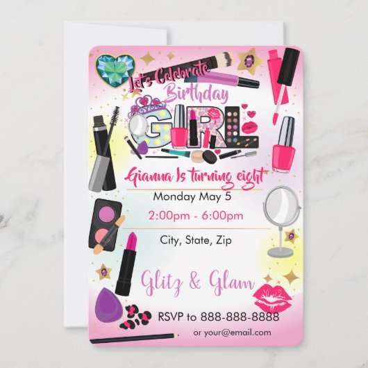 Einladung zum Geburtstag (Vorderseite)