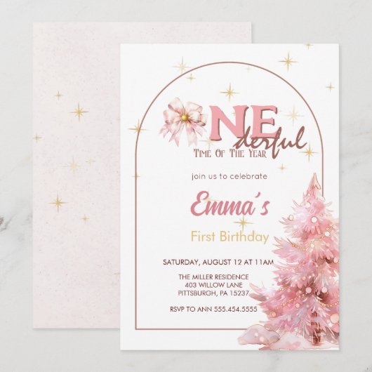 Einladung zum Geburtstag (Vorne/Hinten)