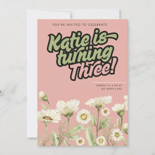 Einladung zum Geburtstag (Vorderseite)