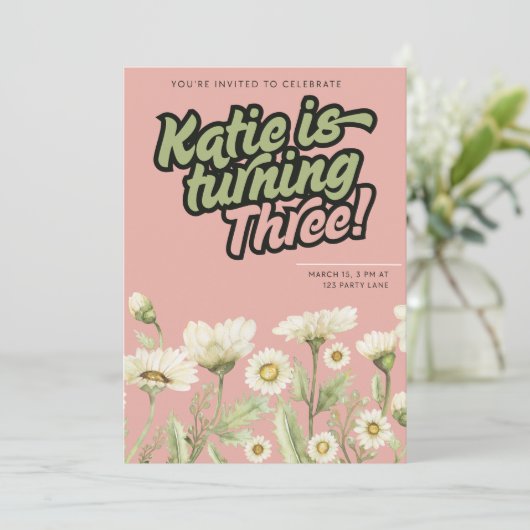 Einladung zum Geburtstag (Stehend Vorderseite)