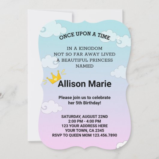 Einladung zum Geburtstag (Vorderseite)