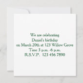 Einladung zum Geburtstag (Rückseite)