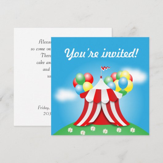 Einladung zum Geburtstag (Vorne/Hinten)