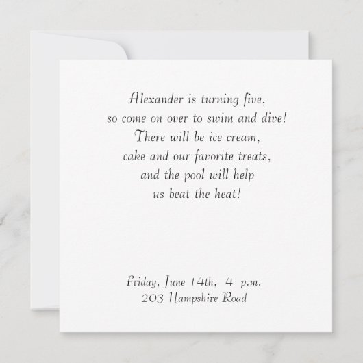 Einladung zum Geburtstag (Rückseite)