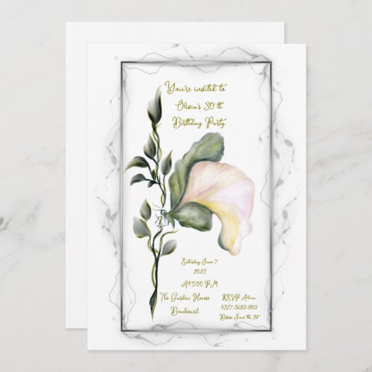 Einladung zum Geburtstag (Vorne/Hinten)