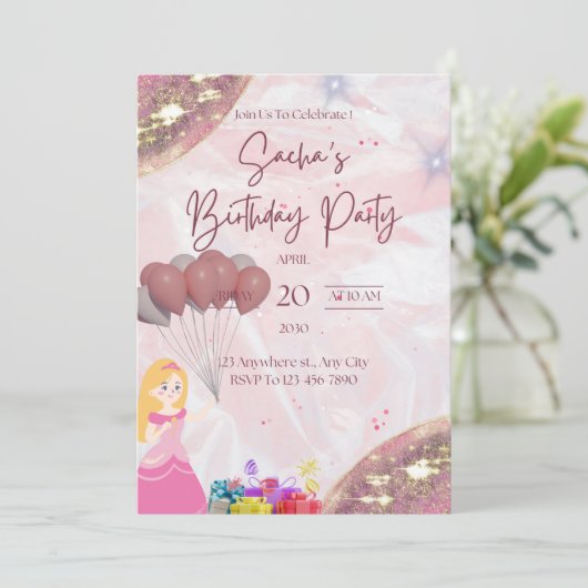 Einladung zum Geburtstag (Stehend Vorderseite)