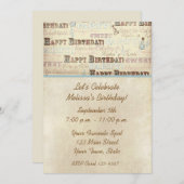 Einladung zum Geburtstag (Vorne/Hinten)