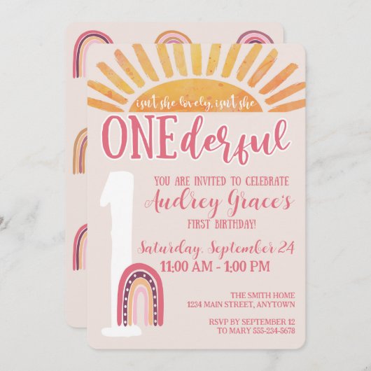 Einladung zum Geburtstag (Vorne/Hinten)