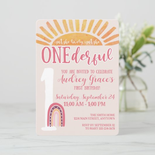 Einladung zum Geburtstag (Stehend Vorderseite)