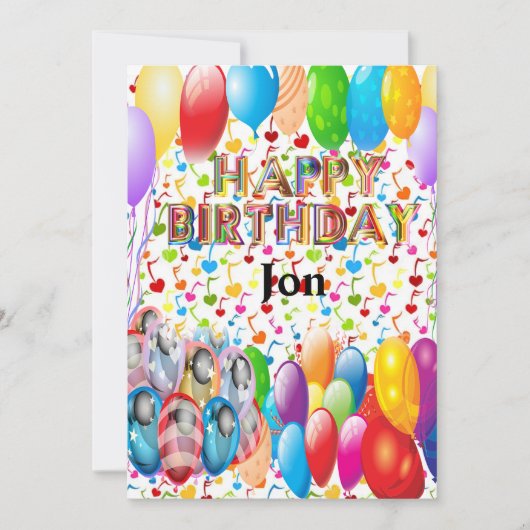 Einladung zum Geburtstag (Vorderseite)