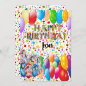 Einladung zum Geburtstag (Vorne/Hinten)