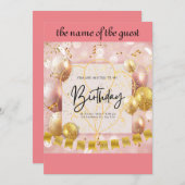 Einladung zum Geburtstag (Vorne/Hinten)