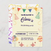 Einladung zum Geburtstag (Vorne/Hinten)