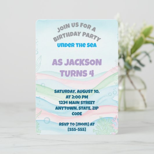 Einladung zum Geburtstag (Stehend Vorderseite)