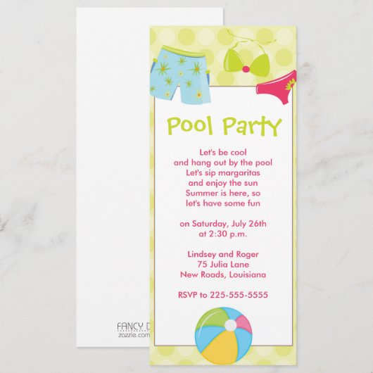 Einladung zum Geburtstag (Vorne/Hinten)