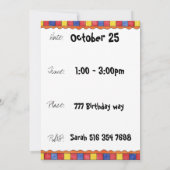 Einladung zum Geburtstag (Rückseite)