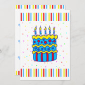 Einladung zum Geburtstag (Vorne/Hinten)