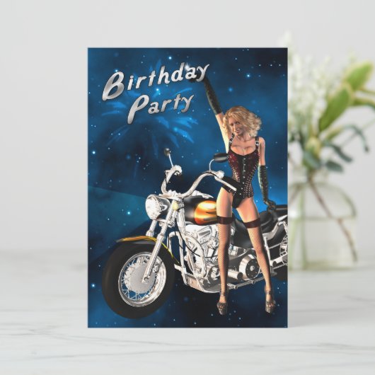 Einladung zum Geburtstag (Stehend Vorderseite)