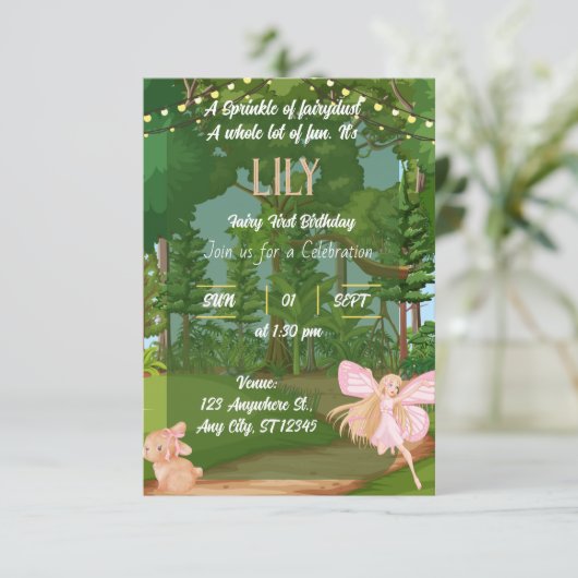 Einladung zum Geburtstag (Stehend Vorderseite)