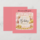 Einladung zum Geburtstag (Vorne/Hinten)