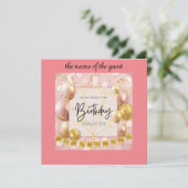 Einladung zum Geburtstag (Stehend Vorderseite)